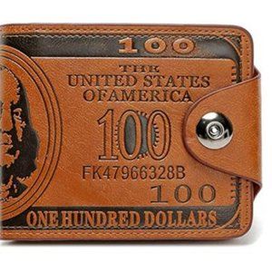 FLAPI US 100 Dollar Wallet With Magnetic Buckle